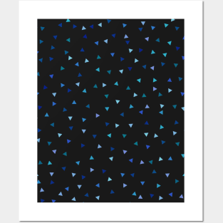 blue triangles minimalist print Posters and Art